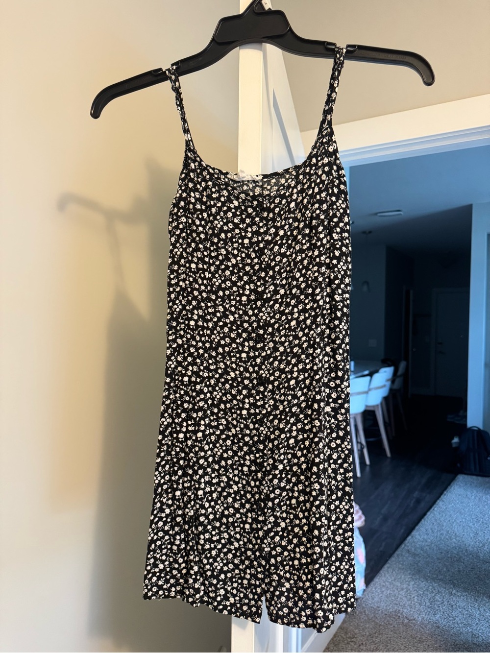 Socialite Black Lightweight Floral Mini Sun Dress